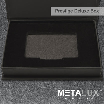 PRESTIGE Deluxe Magnetic Card Holder Box – Custom Printed Card Box with Exquisite Matte Laminated Sleeve and Velvet Interior