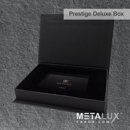 PRESTIGE Deluxe Magnetic Card Holder Box – Custom Printed Card Box with Exquisite Matte Laminated Sleeve and Velvet Interior