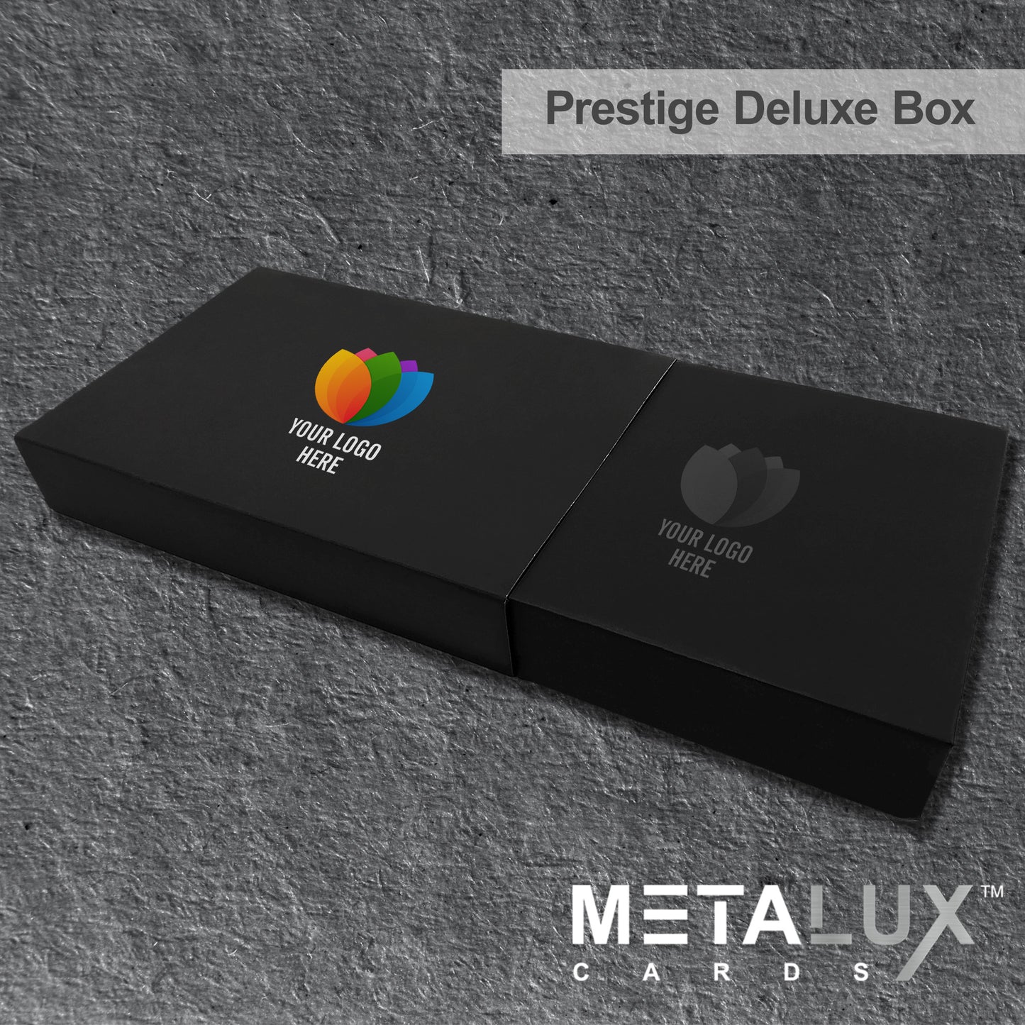 PRESTIGE Deluxe Magnetic Card Holder Box – Custom Printed Card Box with Exquisite Matte Laminated Sleeve and Velvet Interior