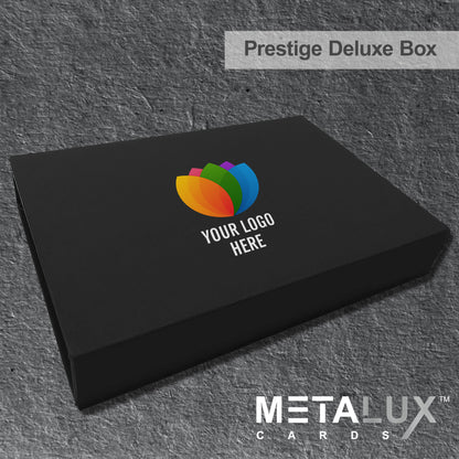 PRESTIGE Deluxe Magnetic Card Holder Box – Custom Printed Card Box with Exquisite Matte Laminated Sleeve and Velvet Interior