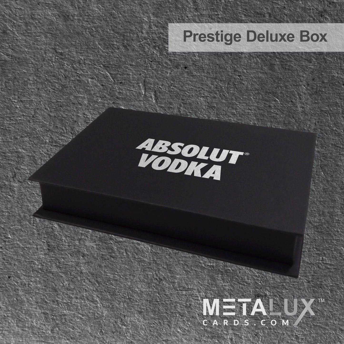 PRESTIGE Deluxe Magnetic Card Holder Box – Custom Printed Card Box with Exquisite Matte Laminated Sleeve and Velvet Interior