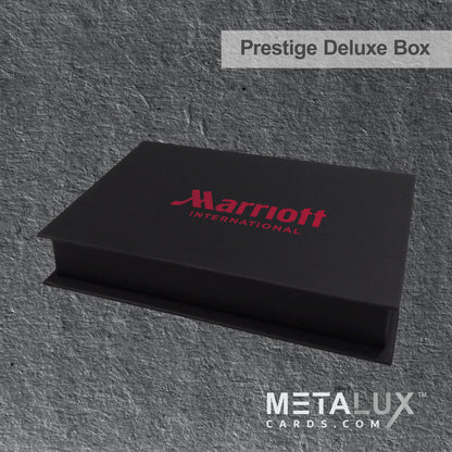 PRESTIGE Deluxe Magnetic Card Holder Box – Custom Printed Card Box with Exquisite Matte Laminated Sleeve and Velvet Interior