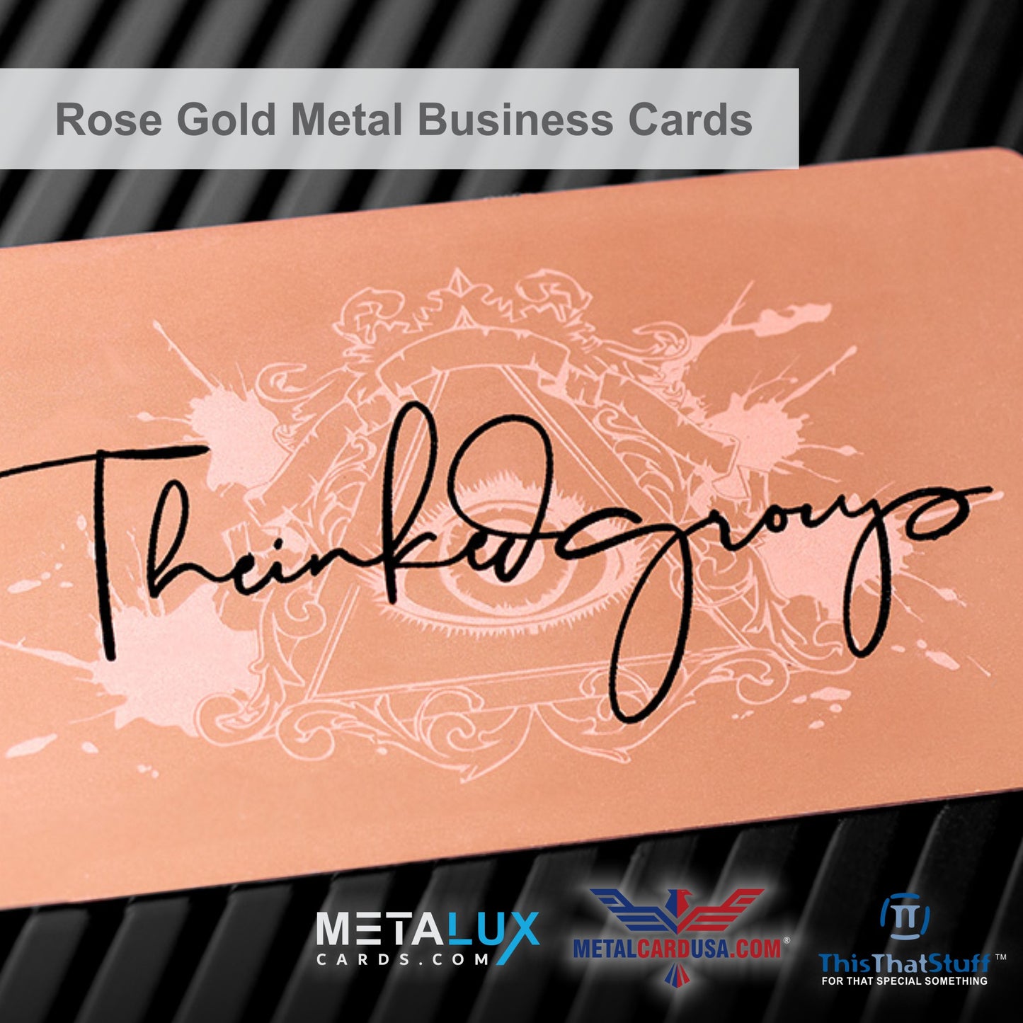 Metalux Rose Gold Metal Business Cards | Membership Cards | VIP Cards | Gift Cards | Special Events