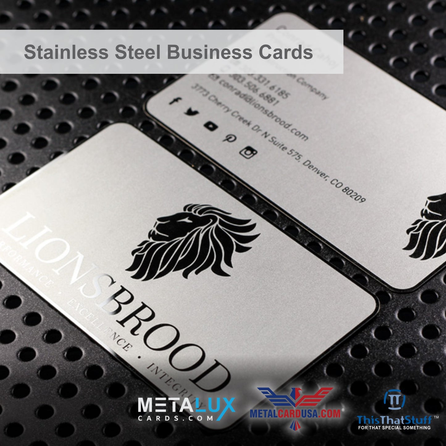 Metalux Stainless Steel Business Cards | Multi Color Print | Membership Cards | VIP Cards | Gift Cards | Special Events