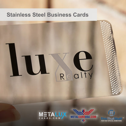 Metalux Stainless Steel Business Cards | Multi Color Print | Membership Cards | VIP Cards | Gift Cards | Special Events