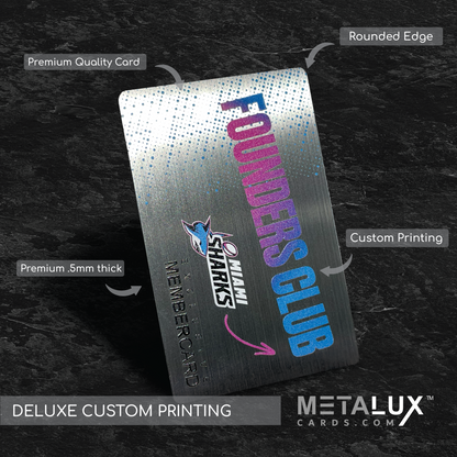 Deluxe Stainless Steel Custom Printed Metalux Series | Membership Cards | Engraved Business Cards | VIP Cards | Gift Cards | Quick Turnaround