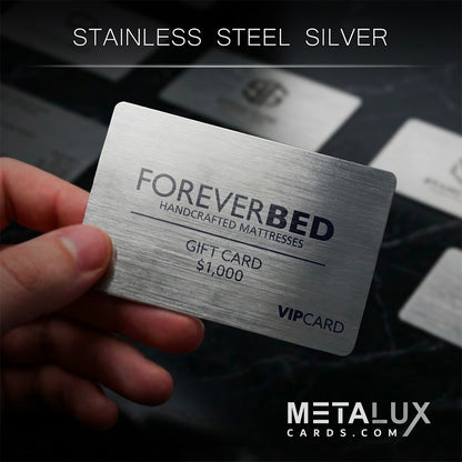Deluxe Stainless Steel Series | Membership Cards | Engraved Business Cards | VIP Cards | Gift Cards | Quick Turnaround
