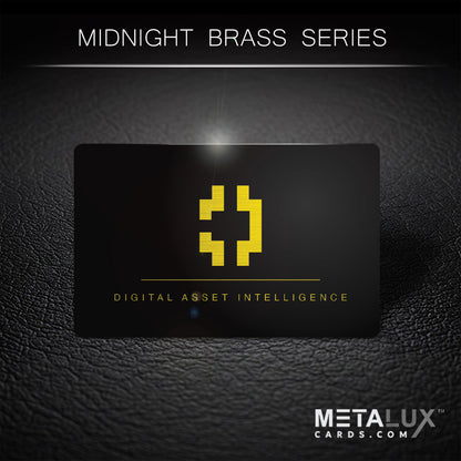 Deluxe Midnight Brass Metalux Card Series | Membership Cards | Engraved Business Cards | VIP Cards | Gift Cards | Quick Turnaround