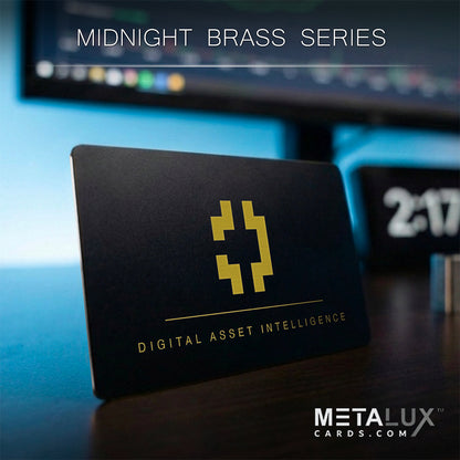 Deluxe Midnight Brass Metalux Card Series | Membership Cards | Engraved Business Cards | VIP Cards | Gift Cards | Quick Turnaround