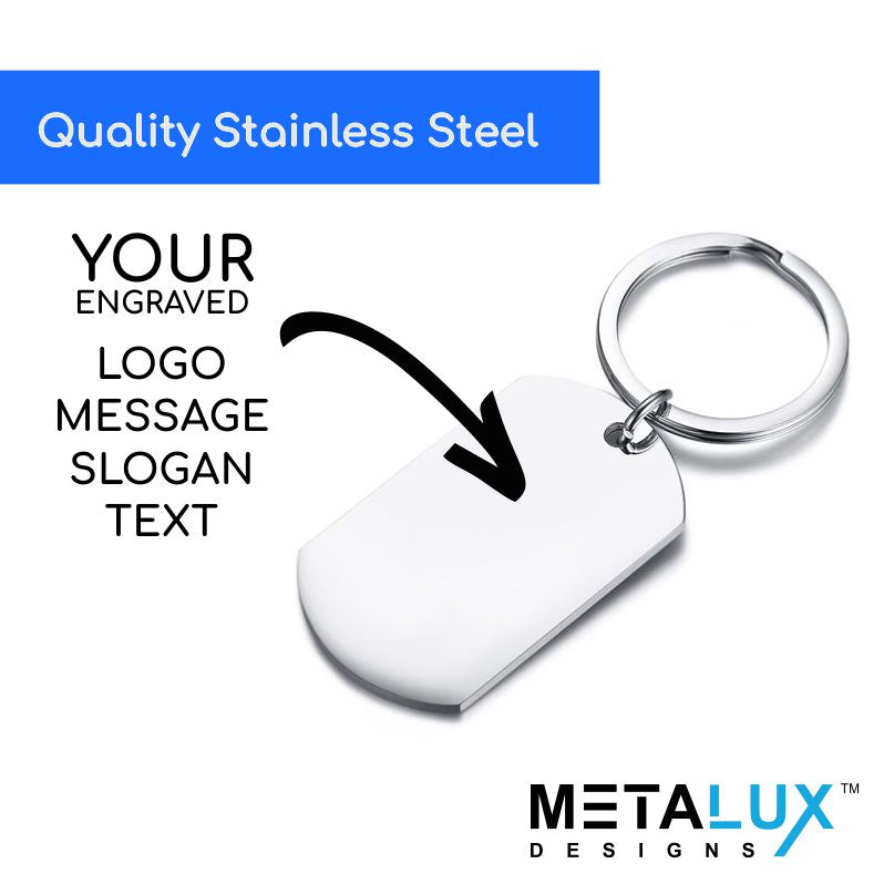Custom Engraved Stainless Steel Keychain - Best Seller - Best Choice - Personalized for Any Event