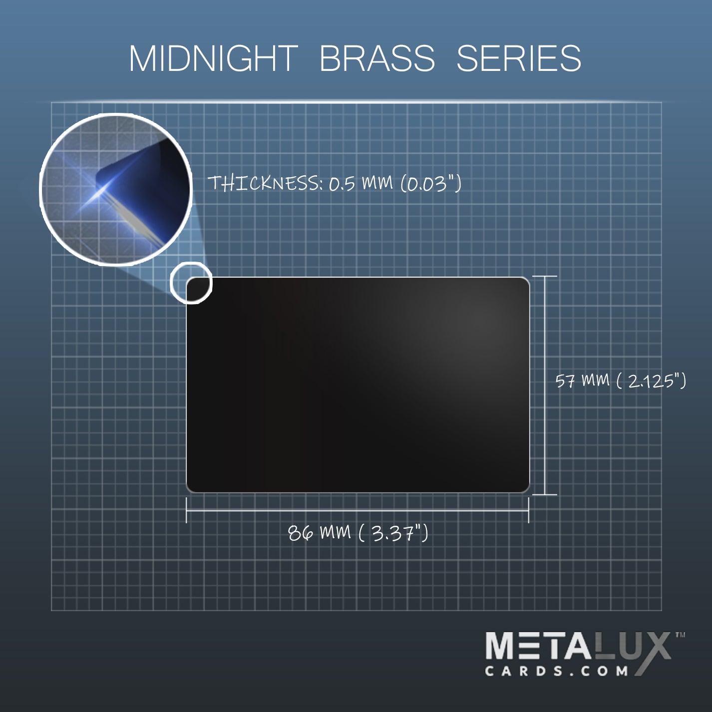 Deluxe Midnight Brass Metalux Card Series | Membership Cards | Engraved Business Cards | VIP Cards | Gift Cards | Quick Turnaround