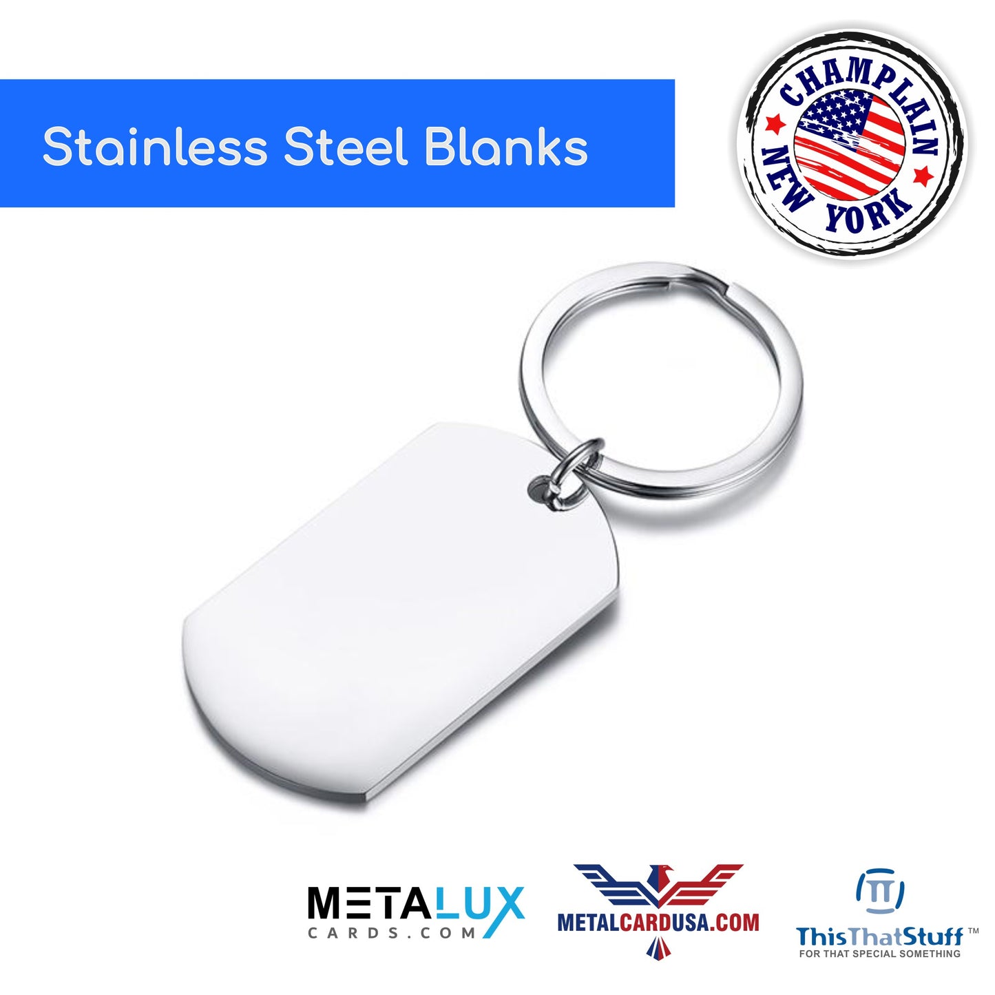 Stainless Steel Quality Thick Keychain blanks (Wholesale Blanks)
