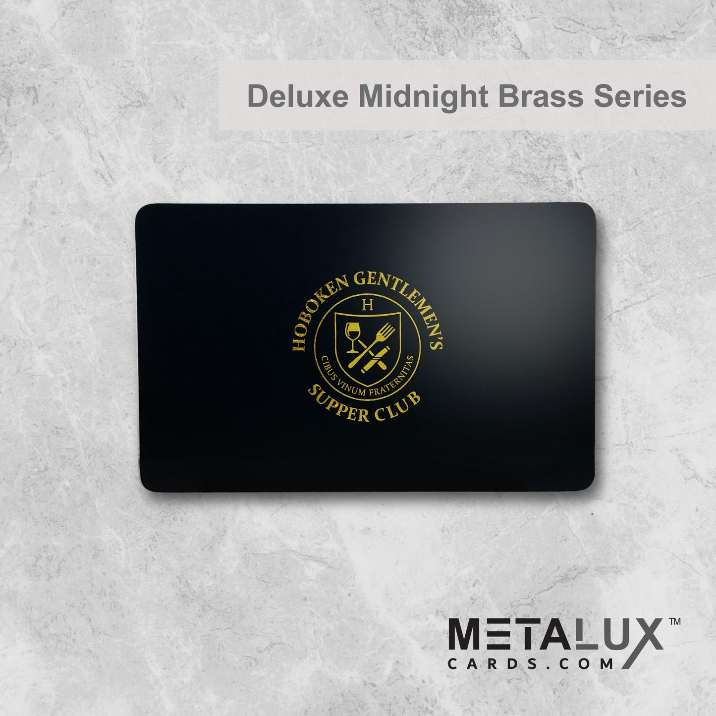 Deluxe Midnight Brass Metalux Card Series | Membership Cards | Engraved Business Cards | VIP Cards | Gift Cards | Quick Turnaround
