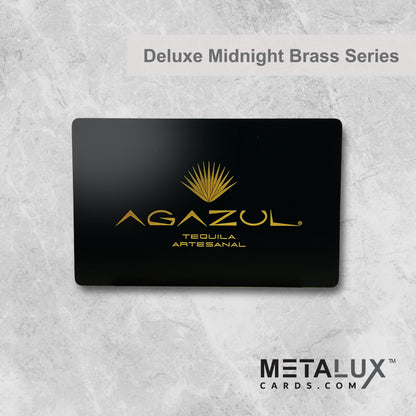 Deluxe Midnight Brass Metalux Card Series | Membership Cards | Engraved Business Cards | VIP Cards | Gift Cards | Quick Turnaround